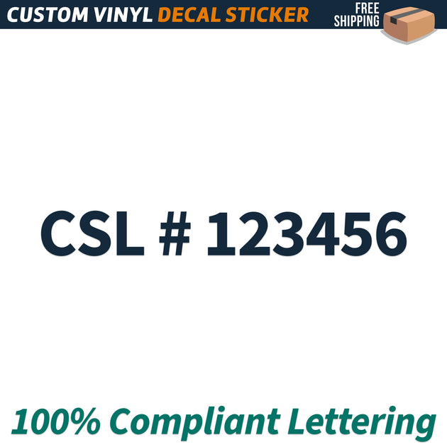 CSL Contractor License California Number Regulation Decal Sticker Le