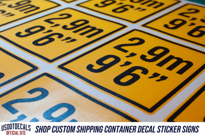 Shop Custom Shipping Container Decal Signs For Shipping Compliance