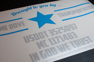 Shop the Best USDOT Number Commercial Truck Decals On The Web!