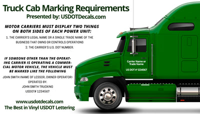 Truck Cab USDOT Marking Requirements