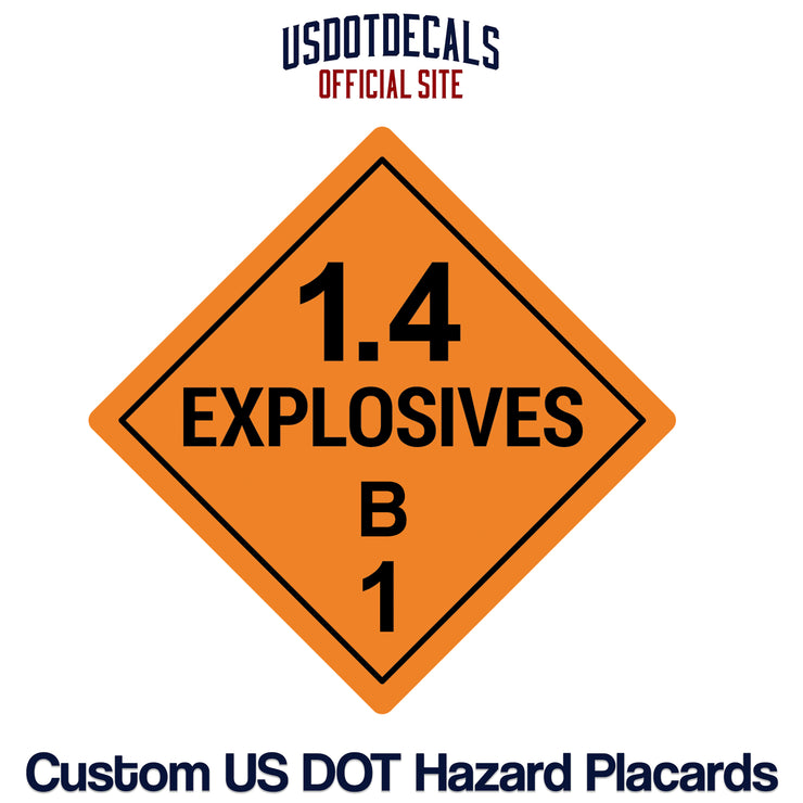 Hazard Class 1.4B Explosive Placard