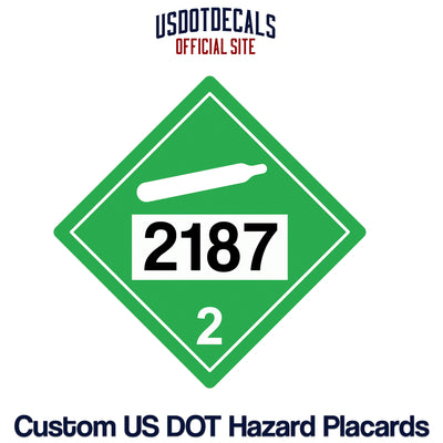 Hazard Class 2 Non-Flammable Gas UN #2187 Placard