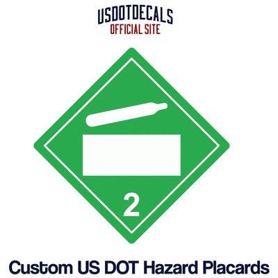 Hazard Class 2 Non-Flammable Gas Blank Placard