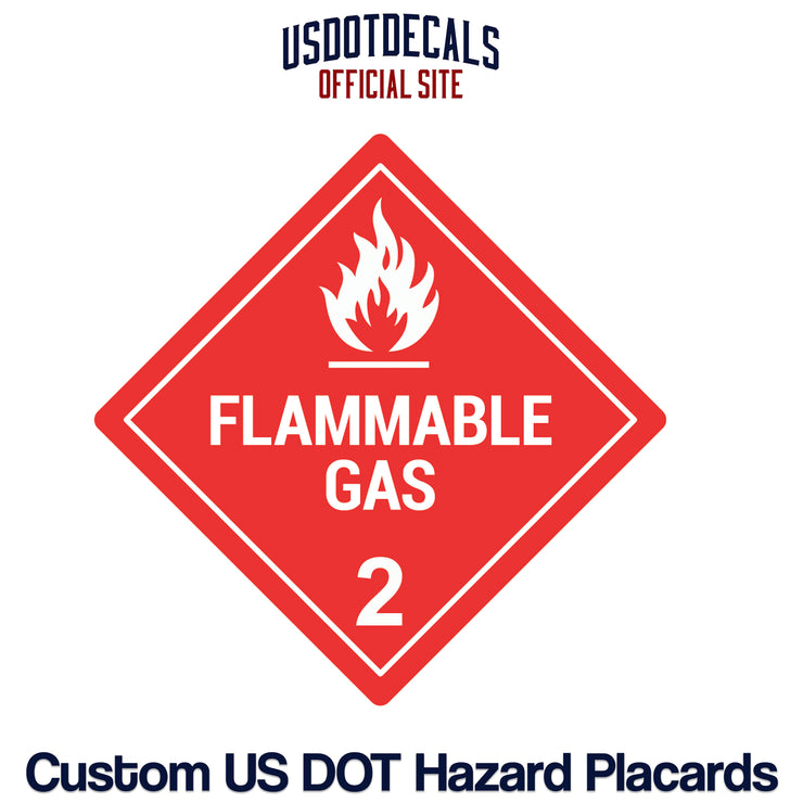 Hazard Class 2 Flammable Gas Placard
