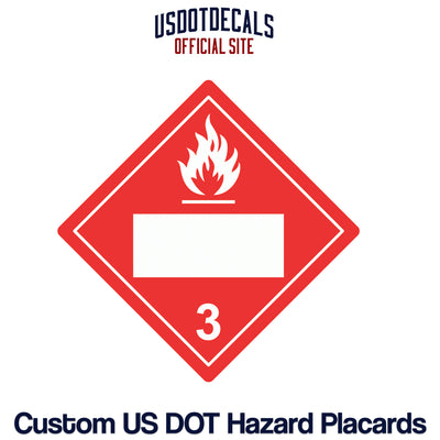 Hazard Class 3 Flammable Liquids Blank Placard