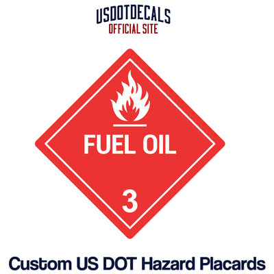 Hazard Class 3 Flammable Liquids Fuel Oil Placard