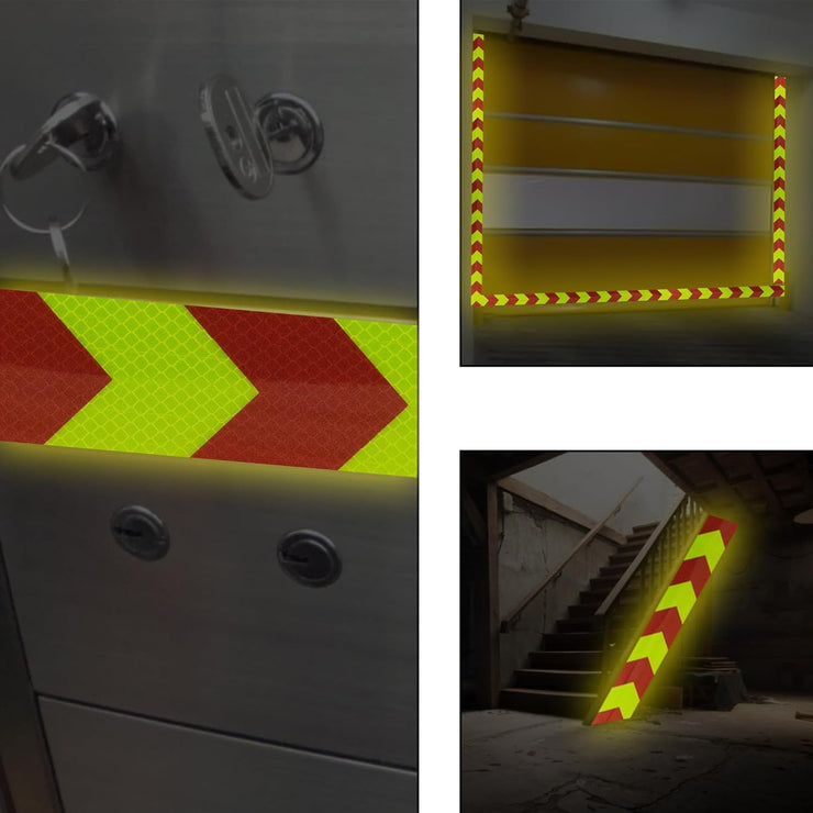 DOT Red & Yellow Reflectors | DOT Reflective Tape Strips | 2" x 12"