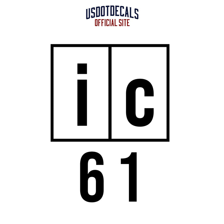 iC61 Shipping Container Number Decal Sticker