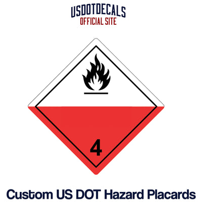 Hazard Class 4 Spontaneously Combustible Placard 2