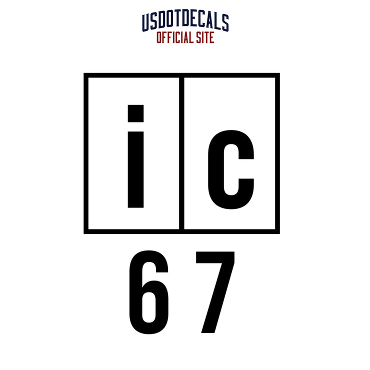 iC67 Shipping Container Number Decal Sticker