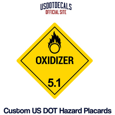Hazard Class 5 Oxidizer Placard