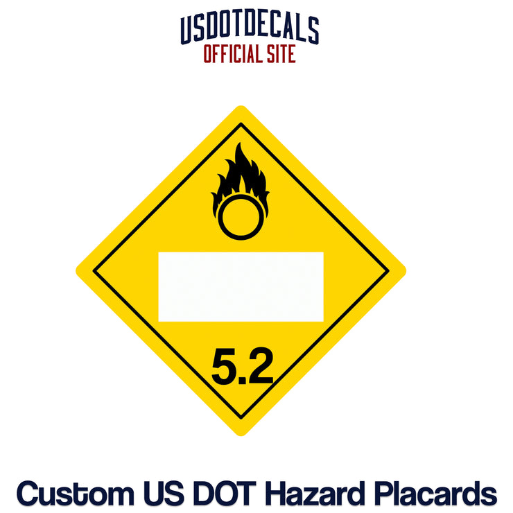 Hazard Class 5 Organic Peroxide 5.2 Blank Placard