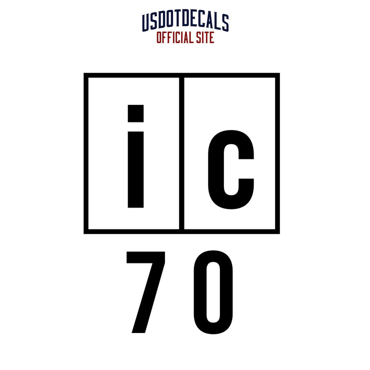 iC70 Shipping Container Number Decal Sticker