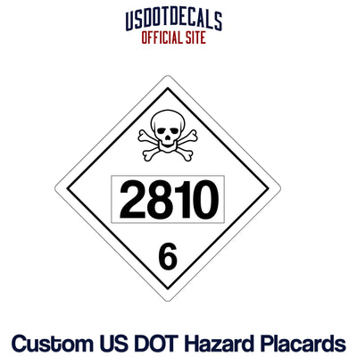 Hazard Class 6 UN #2810 Placard