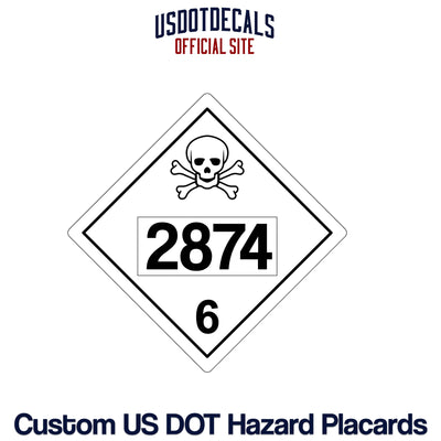 Hazard Class 6 UN #2874 Placard