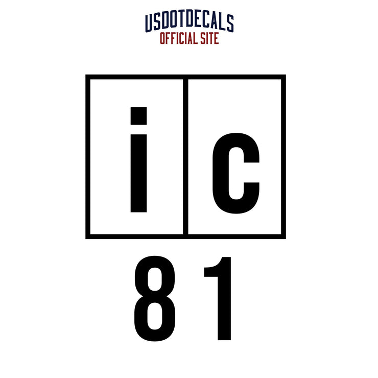 iC81 Shipping Container Number Decal Sticker