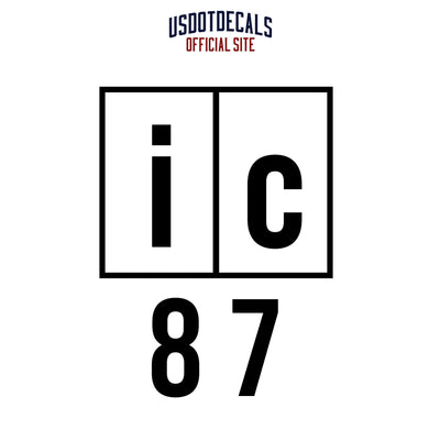 iC87 Shipping Container Number Decal Sticker