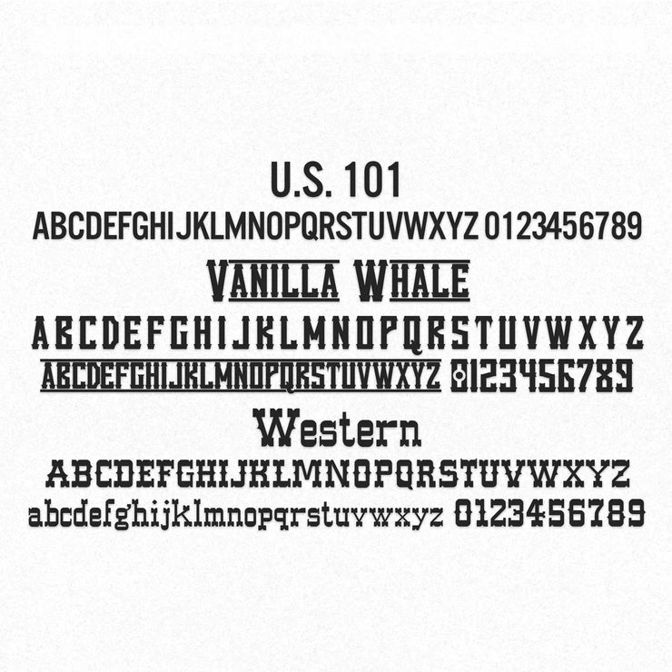 DIMT Number Regulation Decal Sticker Lettering, (Set of 2)