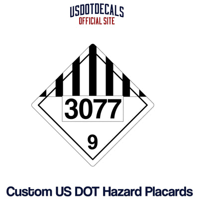 Hazard Class 9 UN #3077 Placard