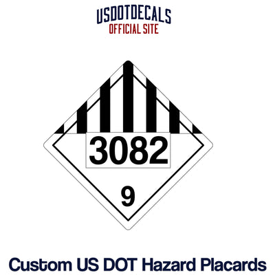 Hazard Class 9 UN #3082 Placard