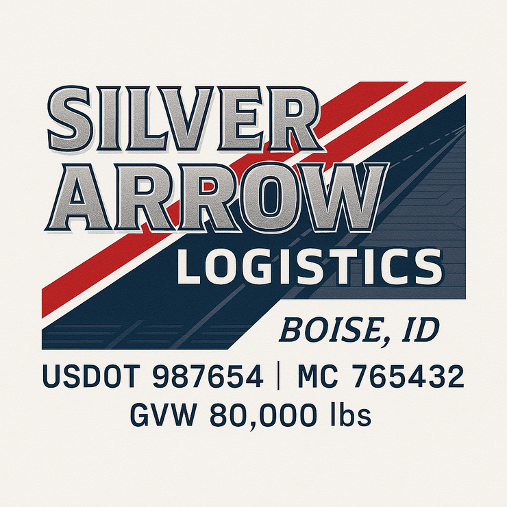 Trucking, Logistics, Transport Inspired Truck Door Lettering Decal Sticker Signs For Style & Compliance With USDOT, MC, GVW Or Any Regulation Number Lines (Set of 2)