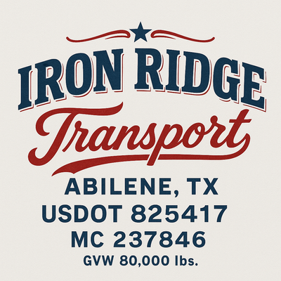 Trucking, Logistics, Transport Inspired Truck Door Lettering Decal Sticker Signs For Style & Compliance With USDOT, MC, GVW Or Any Regulation Number Lines (Set of 2)