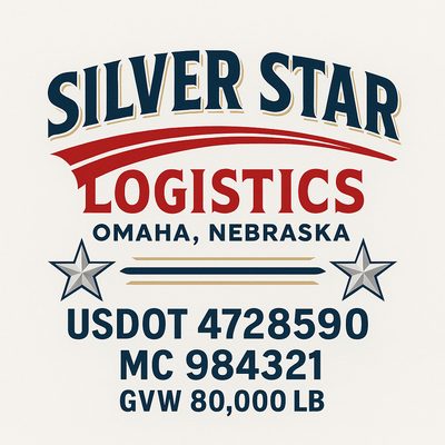 Trucking, Logistics, Transport Inspired Truck Door Lettering Decal Sticker Signs For Style & Compliance With USDOT, MC, GVW Or Any Regulation Number Lines (Set of 2)