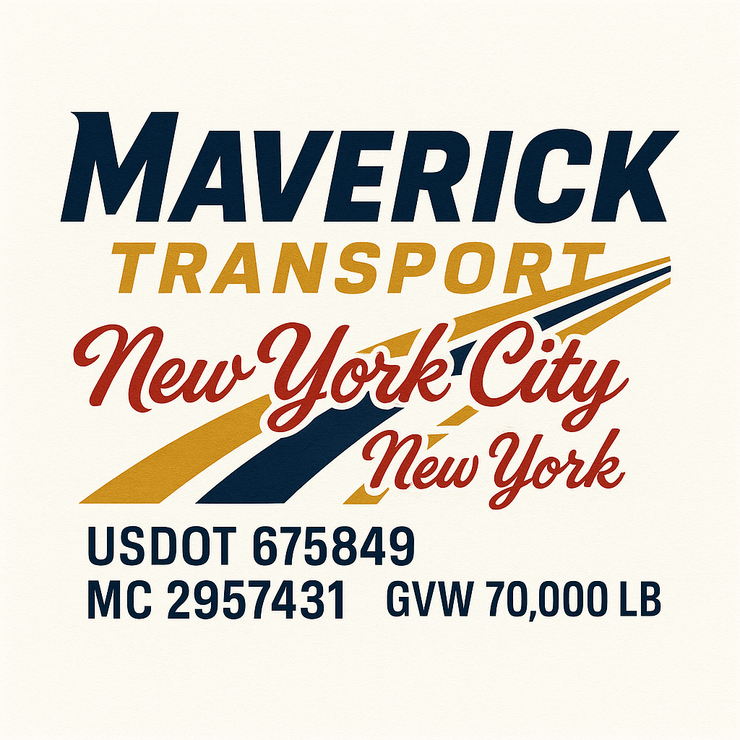 Trucking, Logistics, Transport Inspired Truck Door Lettering Decal Sticker Signs For Style & Compliance With USDOT, MC, GVW Or Any Regulation Number Lines (Set of 2)