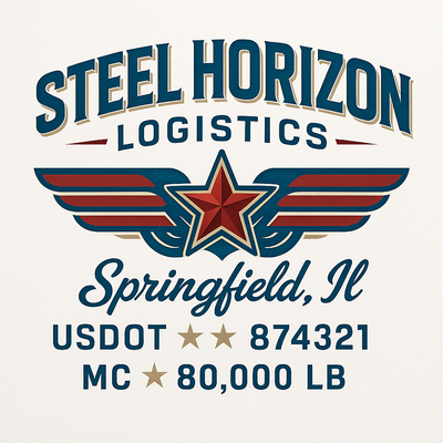 Trucking, Logistics, Transport Inspired Truck Door Lettering Decal Sticker Signs For Style & Compliance With USDOT, MC, GVW Or Any Regulation Number Lines (Set of 2)