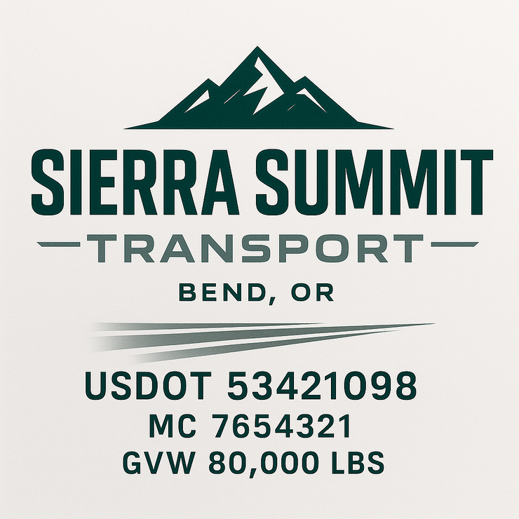 Trucking, Logistics, Transport Inspired Truck Door Lettering Decal Sticker Signs For Style & Compliance With USDOT, MC, GVW Or Any Regulation Number Lines (Set of 2)