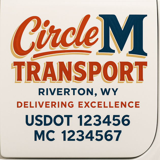Transportation Lettering Graphics Trucking, Logistics, Transport Inspired Truck Door Lettering Decal Sti ...