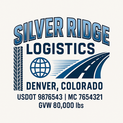 Trucking, Logistics, Transport Inspired Truck Door Lettering Decal Sticker Signs For Style & Compliance With USDOT, MC, GVW Or Any Regulation Number Lines (Set of 2)