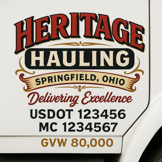 Trucking, Logistics, Transport Inspired Truck Door Lettering Decal Sti ...