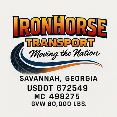 Trucking, Logistics, Transport Inspired Truck Door Lettering Decal Sticker Signs For Style & Compliance With USDOT, MC, GVW Or Any Regulation Number Lines (Set of 2)