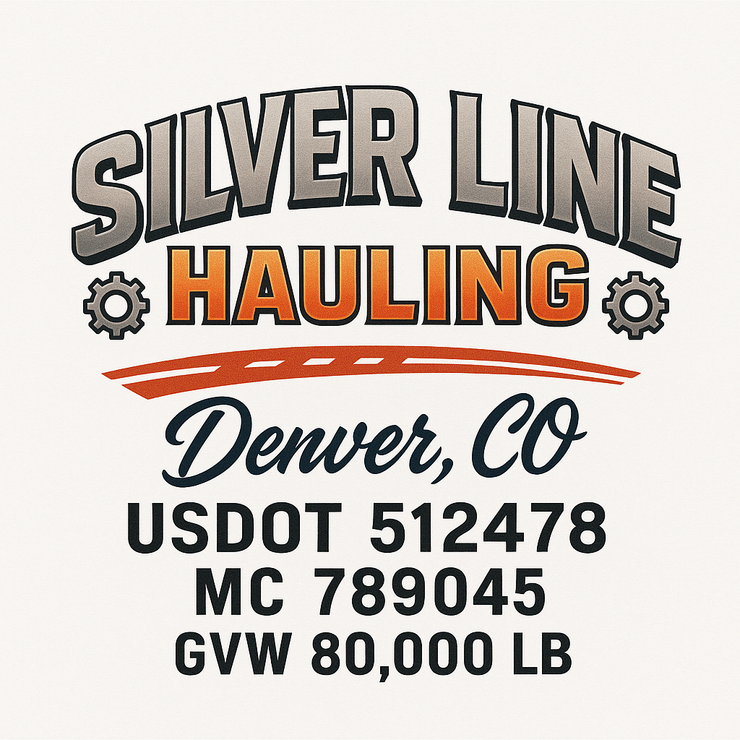 Trucking, Logistics, Transport Inspired Truck Door Lettering Decal Sticker Signs For Style & Compliance With USDOT, MC, GVW Or Any Regulation Number Lines (Set of 2)