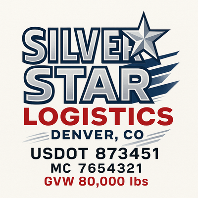 Trucking, Logistics, Transport Inspired Truck Door Lettering Decal Sticker Signs For Style & Compliance With USDOT, MC, GVW Or Any Regulation Number Lines (Set of 2)