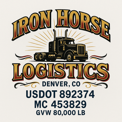 Trucking, Logistics, Transport Inspired Truck Door Lettering Decal Sticker Signs For Style & Compliance With USDOT, MC, GVW Or Any Regulation Number Lines (Set of 2)