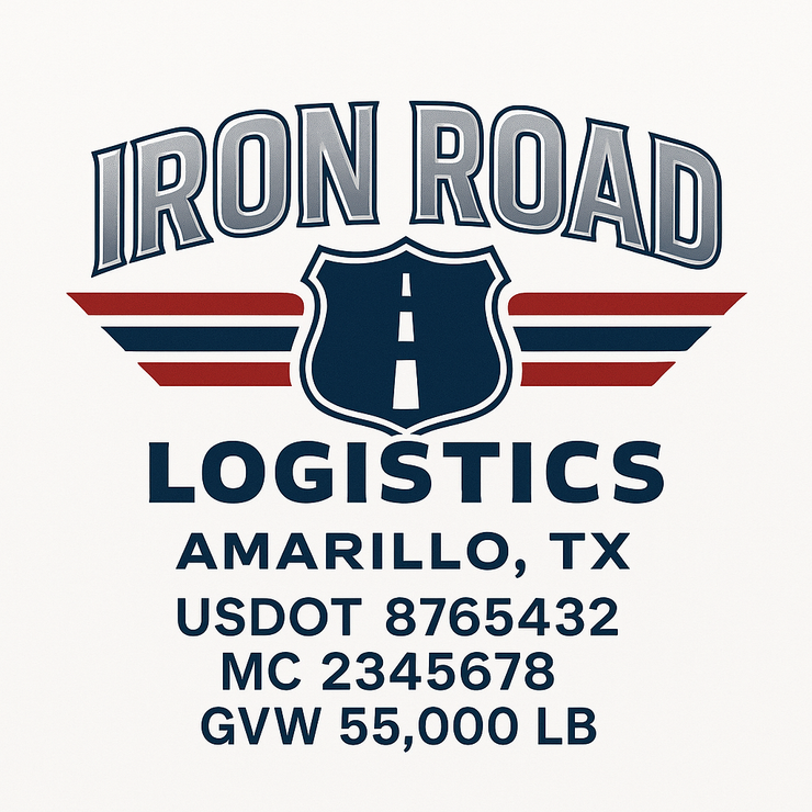 Trucking, Logistics, Transport Inspired Truck Door Lettering Decal Sticker Signs For Style & Compliance With USDOT, MC, GVW Or Any Regulation Number Lines (Set of 2)