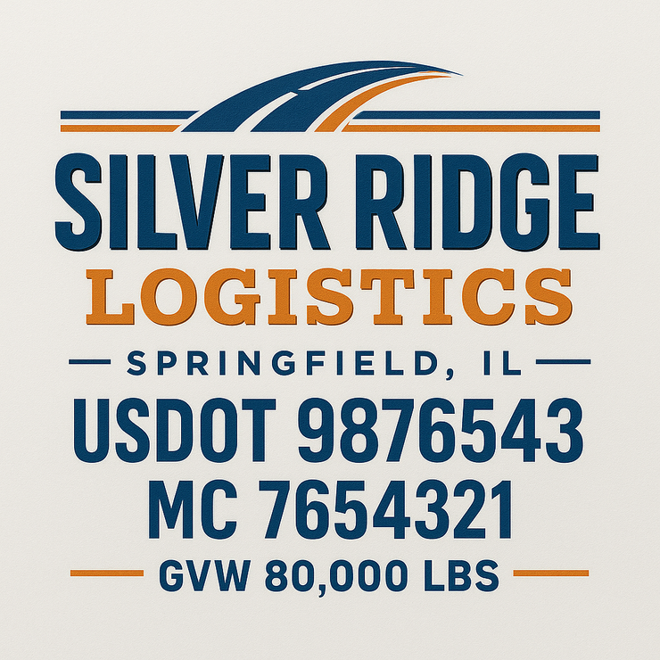 Trucking, Logistics, Transport Inspired Truck Door Lettering Decal Sticker Signs For Style & Compliance With USDOT, MC, GVW Or Any Regulation Number Lines (Set of 2)