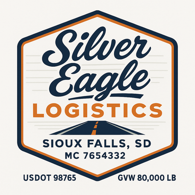 Trucking, Logistics, Transport Inspired Truck Door Lettering Decal Sticker Signs For Style & Compliance With USDOT, MC, GVW Or Any Regulation Number Lines (Set of 2)