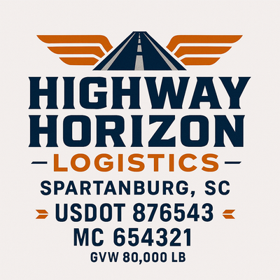 Trucking, Logistics, Transport Inspired Truck Door Lettering Decal Sticker Signs For Style & Compliance With USDOT, MC, GVW Or Any Regulation Number Lines (Set of 2)