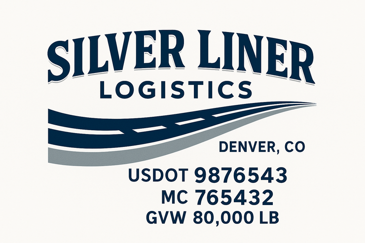 Trucking, Logistics, Transport Inspired Truck Door Lettering Decal Sticker Signs For Style & Compliance With USDOT, MC, GVW Or Any Regulation Number Lines (Set of 2)
