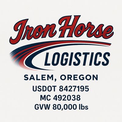 Trucking, Logistics, Transport Inspired Truck Door Lettering Decal Sticker Signs For Style & Compliance With USDOT, MC, GVW Or Any Regulation Number Lines (Set of 2)