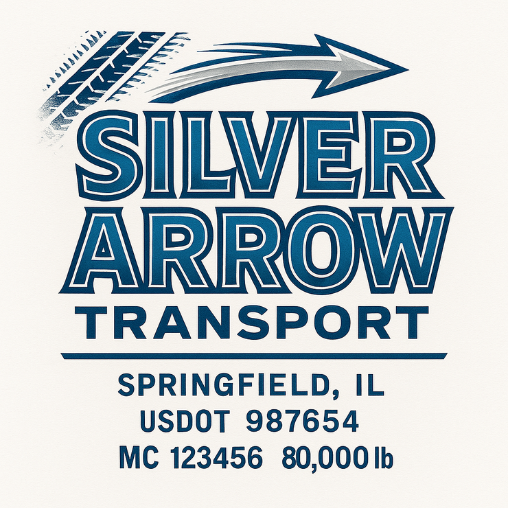 Trucking, Logistics, Transport Inspired Truck Door Lettering Decal Sticker Signs For Style & Compliance With USDOT, MC, GVW Or Any Regulation Number Lines (Set of 2)
