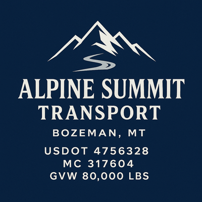 Trucking, Logistics, Transport Inspired Truck Door Lettering Decal Sticker Signs For Style & Compliance With USDOT, MC, GVW Or Any Regulation Number Lines (Set of 2)