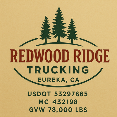 Trucking, Logistics, Transport Inspired Truck Door Lettering Decal Sticker Signs For Style & Compliance With USDOT, MC, GVW Or Any Regulation Number Lines (Set of 2)