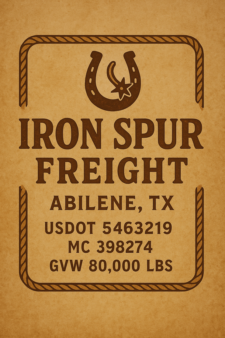 Trucking, Logistics, Transport Inspired Truck Door Lettering Decal Sticker Signs For Style & Compliance With USDOT, MC, GVW Or Any Regulation Number Lines (Set of 2)