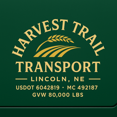 Trucking, Logistics, Transport Inspired Truck Door Lettering Decal Sticker Signs For Style & Compliance With USDOT, MC, GVW Or Any Regulation Number Lines (Set of 2)