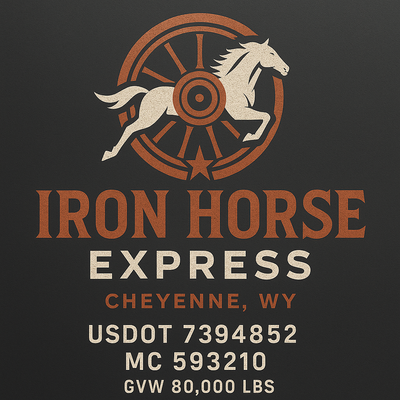Trucking, Logistics, Transport Inspired Truck Door Lettering Decal Sticker Signs For Style & Compliance With USDOT, MC, GVW Or Any Regulation Number Lines (Set of 2)