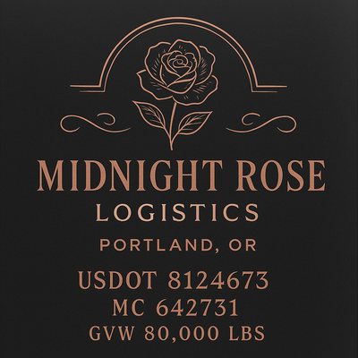Trucking, Logistics, Transport Inspired Truck Door Lettering Decal Sticker Signs For Style & Compliance With USDOT, MC, GVW Or Any Regulation Number Lines (Set of 2)